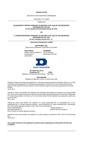 Thumbnail Daktronics 10-Q Quarterly Report FY 