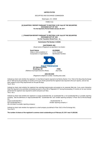 Thumbnail Daktronics 10-Q Quarterly Report FY 