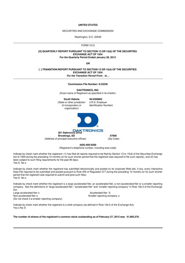 Thumbnail Daktronics 10-Q Quarterly Report FY2012 