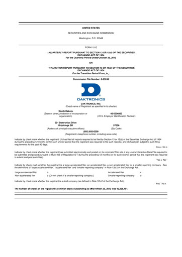 Thumbnail Daktronics 10-Q Quarterly Report FY2014 