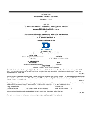 Thumbnail Daktronics 10-Q Quarterly Report FY2015 