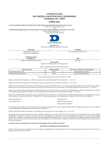 Thumbnail Daktronics 10-K Annual Report 2020