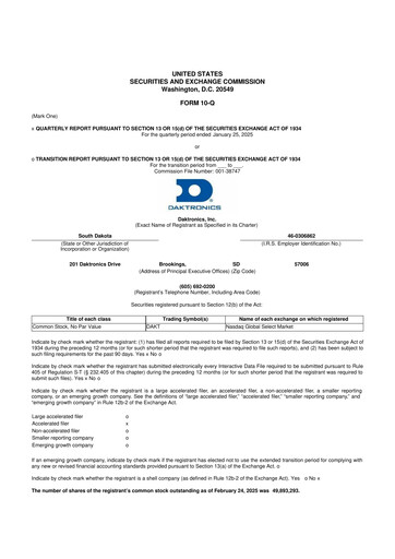 Thumbnail Daktronics 10-Q Quarterly Report FY2025 