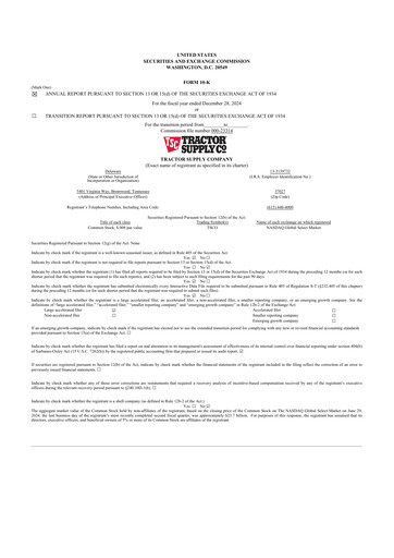 Thumbnail Tractor Supply 10-K Annual Report 2024