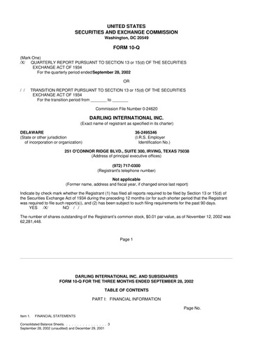 Thumbnail Darling Ingredients
 10-Q Quarterly Report FY 