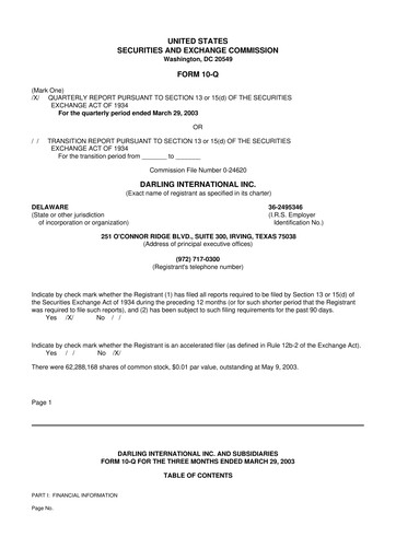 Thumbnail Darling Ingredients
 10-Q Quarterly Report FY 