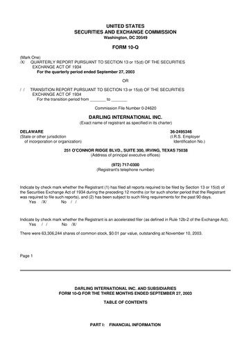 Thumbnail Darling Ingredients
 10-Q Quarterly Report FY 