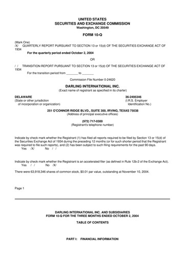 Thumbnail Darling Ingredients
 10-Q Quarterly Report FY 