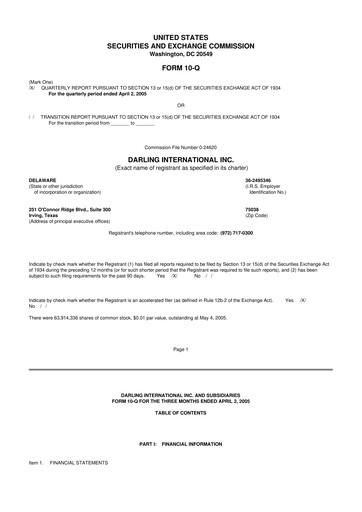 Thumbnail Darling Ingredients
 10-Q Quarterly Report FY 