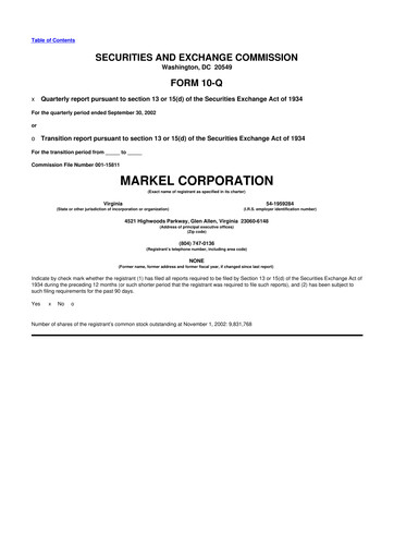 Thumbnail Markel Group 10-Q Quarterly Report FY 