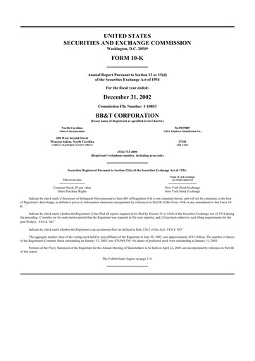 Miniature Truist Financial Corporation 10-K Rapport annuel 