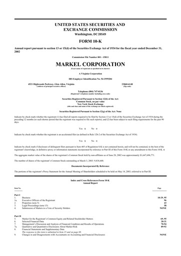 Thumbnail Markel Group 10-K Annual Report 