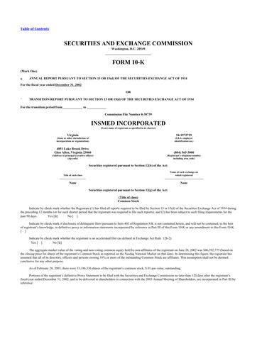 Thumbnail Insmed 10-K Annual Report 