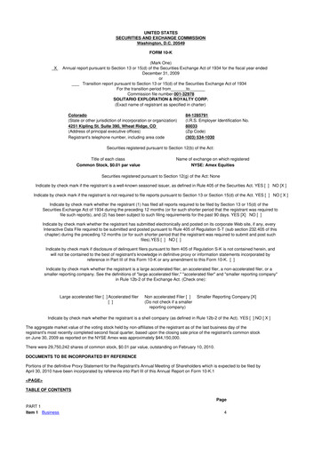 Thumbnail Solitario Resources
 10-K Annual Report 