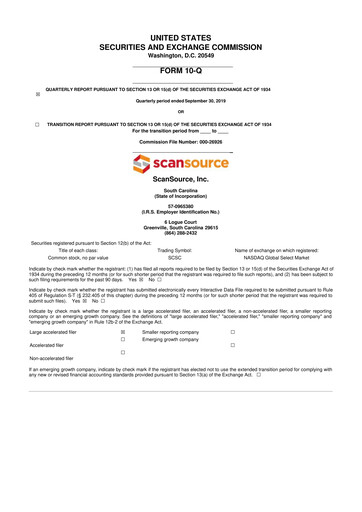Thumbnail ScanSource 10-Q Quarterly Report FY2020 