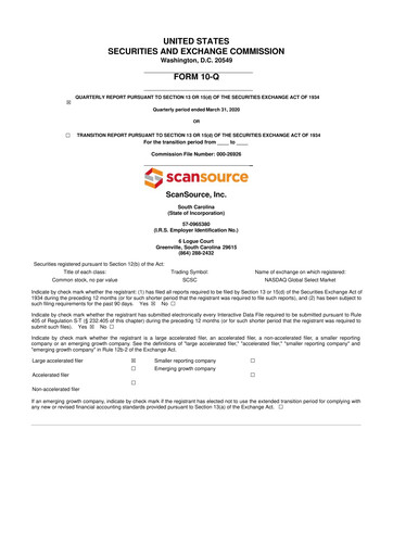 Thumbnail ScanSource 10-Q Quarterly Report FY2020 