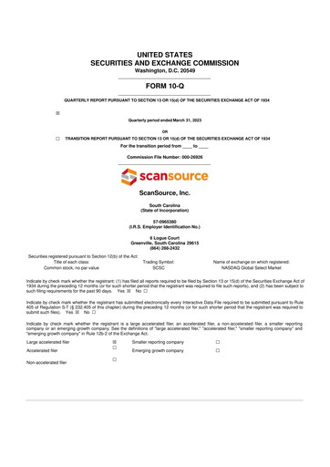 Thumbnail ScanSource 10-Q Quarterly Report FY2023 