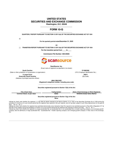 Thumbnail ScanSource 10-Q Quarterly Report FY2026 