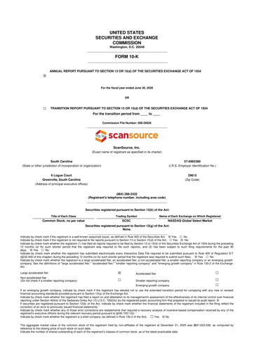 Thumbnail ScanSource 10-K Annual Report 2026