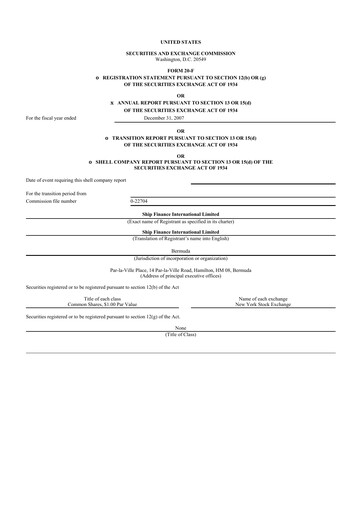 Thumbnail SFL Corp
 20-F Annual Report 