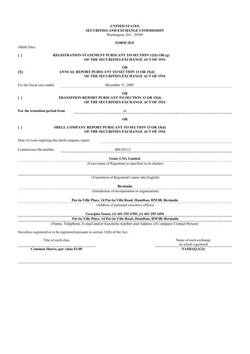 Thumbnail Golar LNG
 20-F Annual Report 