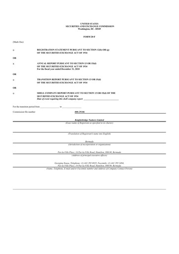 Thumbnail Golden Ocean Group 20-F Annual Report 