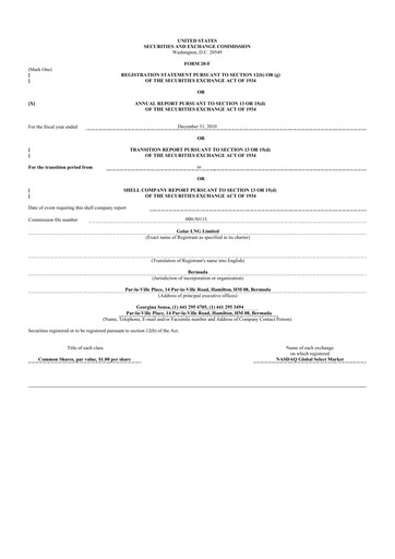 Thumbnail Golar LNG
 20-F Annual Report 