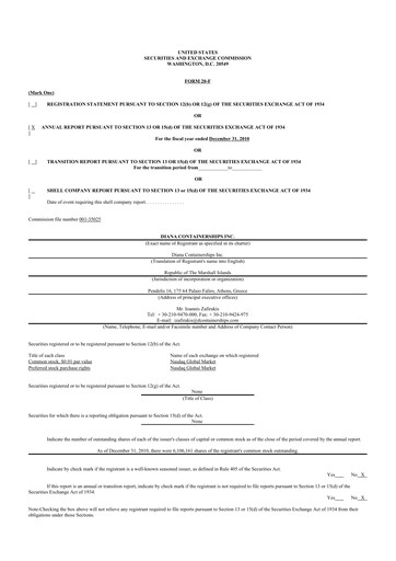 Thumbnail Performance Shipping
 20-F Annual Report 