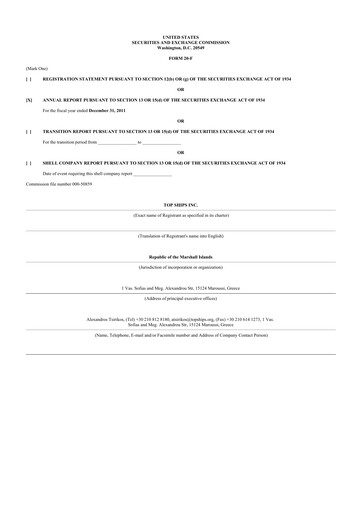 Thumbnail Top Ships 20-F Annual Report 