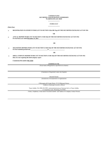 Thumbnail Euroseas 20-F Annual Report 2013