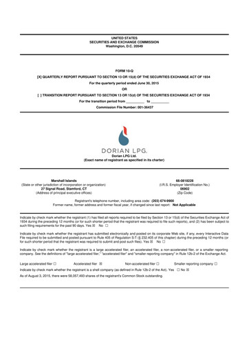 Thumbnail Dorian LPG
 10-Q Quarterly Report FY2016 