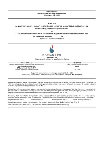 Thumbnail Dorian LPG
 10-Q Quarterly Report FY2016 