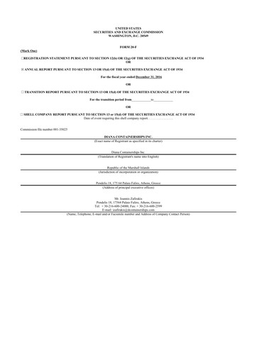 Thumbnail Performance Shipping
 20-F Annual Report 2016