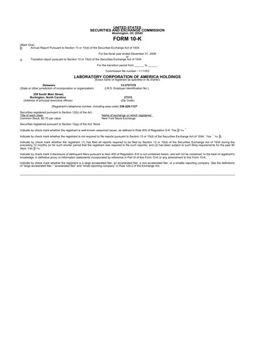 Thumbnail LabCorp 10-K Annual Report 