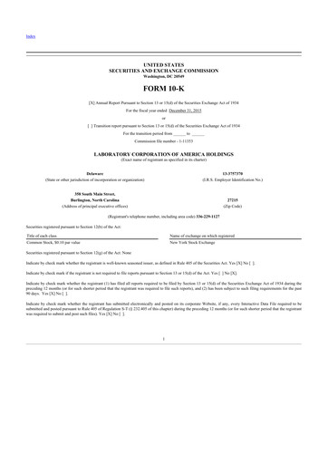 Thumbnail LabCorp 10-K Annual Report 2015