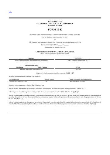 Thumbnail LabCorp 10-K Annual Report 2019