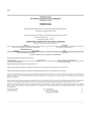 Thumbnail LabCorp 10-K Annual Report 2020