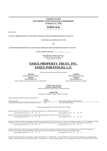 Thumbnail Essex Property Trust
 10-K Annual Report 2024