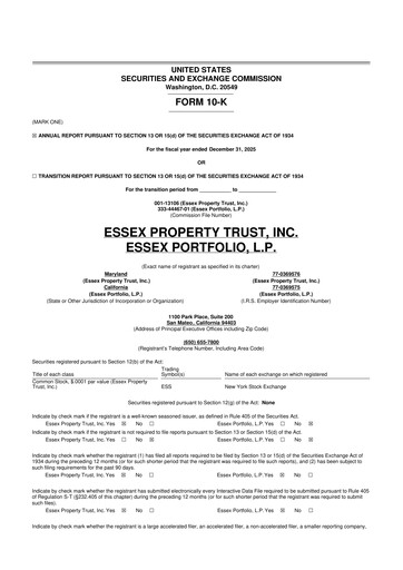 Thumbnail Essex Property Trust
 10-K Annual Report 2025
