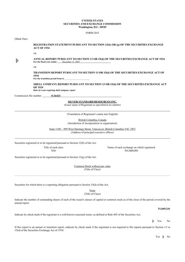 Thumbnail SSR Mining 20-F Annual Report 