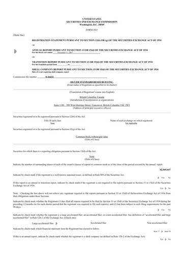 Thumbnail SSR Mining 20-F Annual Report 