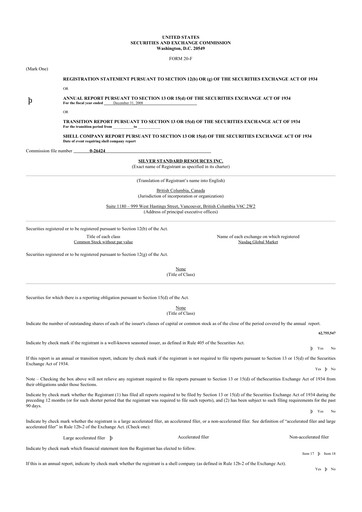 Thumbnail SSR Mining 20-F Annual Report 