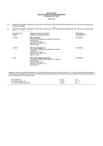 Thumbnail PPL 10-Q Quarterly Report FY 