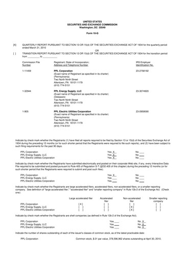 Thumbnail PPL 10-Q Quarterly Report FY2010 
