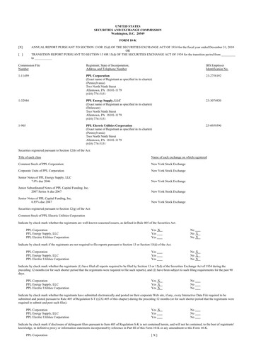 Thumbnail PPL 10-K Annual Report 2010