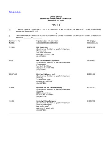 Thumbnail PPL 10-Q Quarterly Report FY2017 