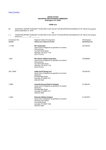 Thumbnail PPL 10-Q Quarterly Report FY2018 