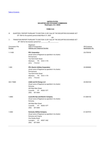 Thumbnail PPL 10-Q Quarterly Report FY2020 