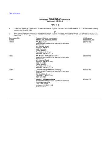 Thumbnail PPL 10-Q Quarterly Report FY2022 