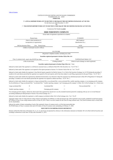 Thumbnail Erie Indemnity 10-K Annual Report 2019